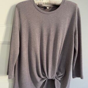 June & Hudson Knot Tie Slim Sweater
